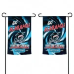 Miami Marlins Garden Flag Personalized Swirl Vortex Blue Best Selling
