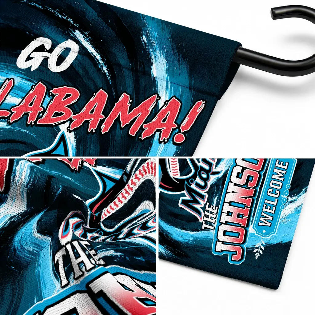 Miami Marlins Garden Flag Personalized Swirl Vortex Blue Latest Model Miami Marlins Garden Flag Personalized Swirl Vortex Blue Latest Model