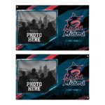 Miami Marlins House Flag Custom Framed Photo Blue Black Best Selling