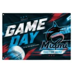 Miami Marlins House Flag Customized Tech Panels Blue Best Selling