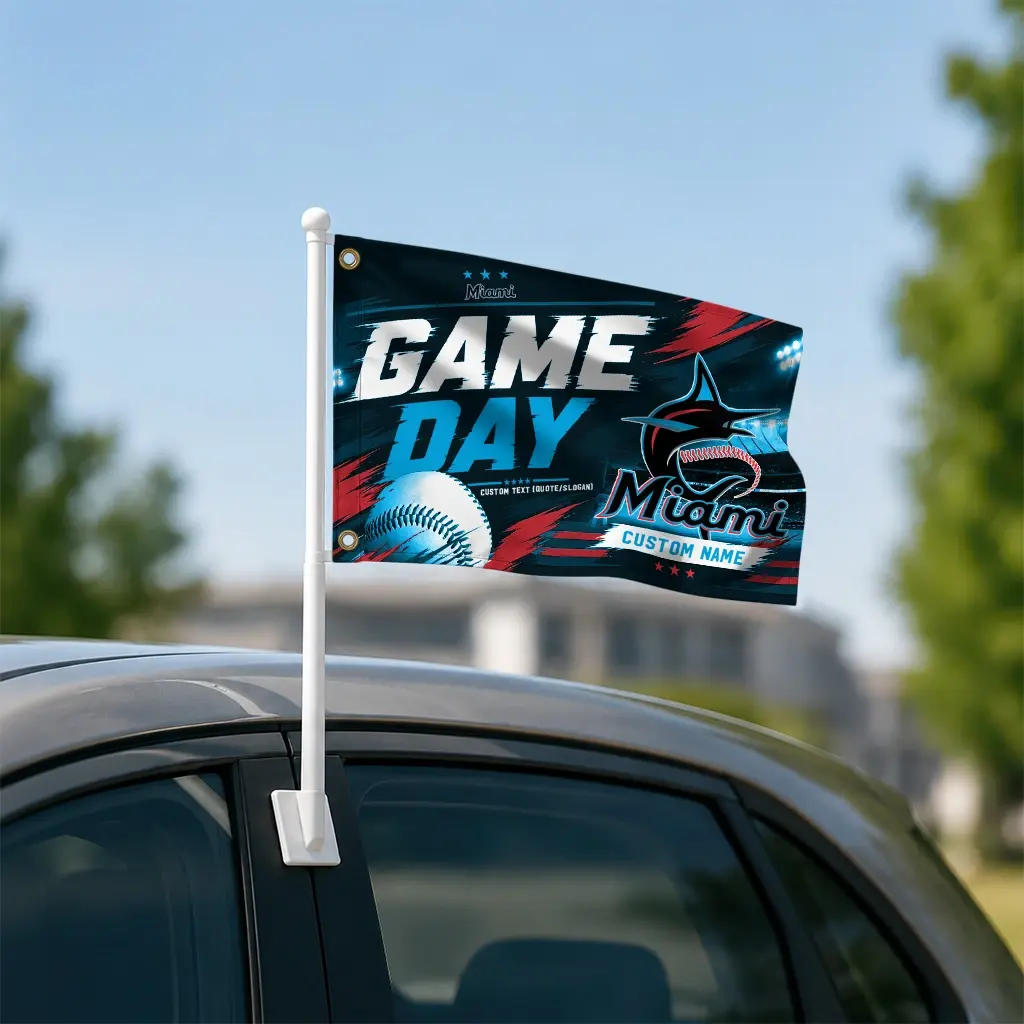 Miami Marlins House Flag Customized Tech Panels Blue Latest Model Miami Marlins House Flag Customized Tech Panels Blue Latest Model