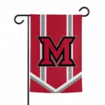 Miami Redhawks Garden Flag Custom Chevron Stripes Red Best Selling