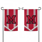 Miami Redhawks Garden Flag Custom Chevron Stripes Red Best Selling