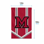 Miami Redhawks Garden Flag Custom Chevron Stripes Red Best Selling