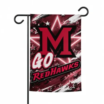 Miami Redhawks Garden Flag Customized Glowing Star Red Best Selling