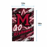 Miami Redhawks Garden Flag Customized Glowing Star Red Best Selling