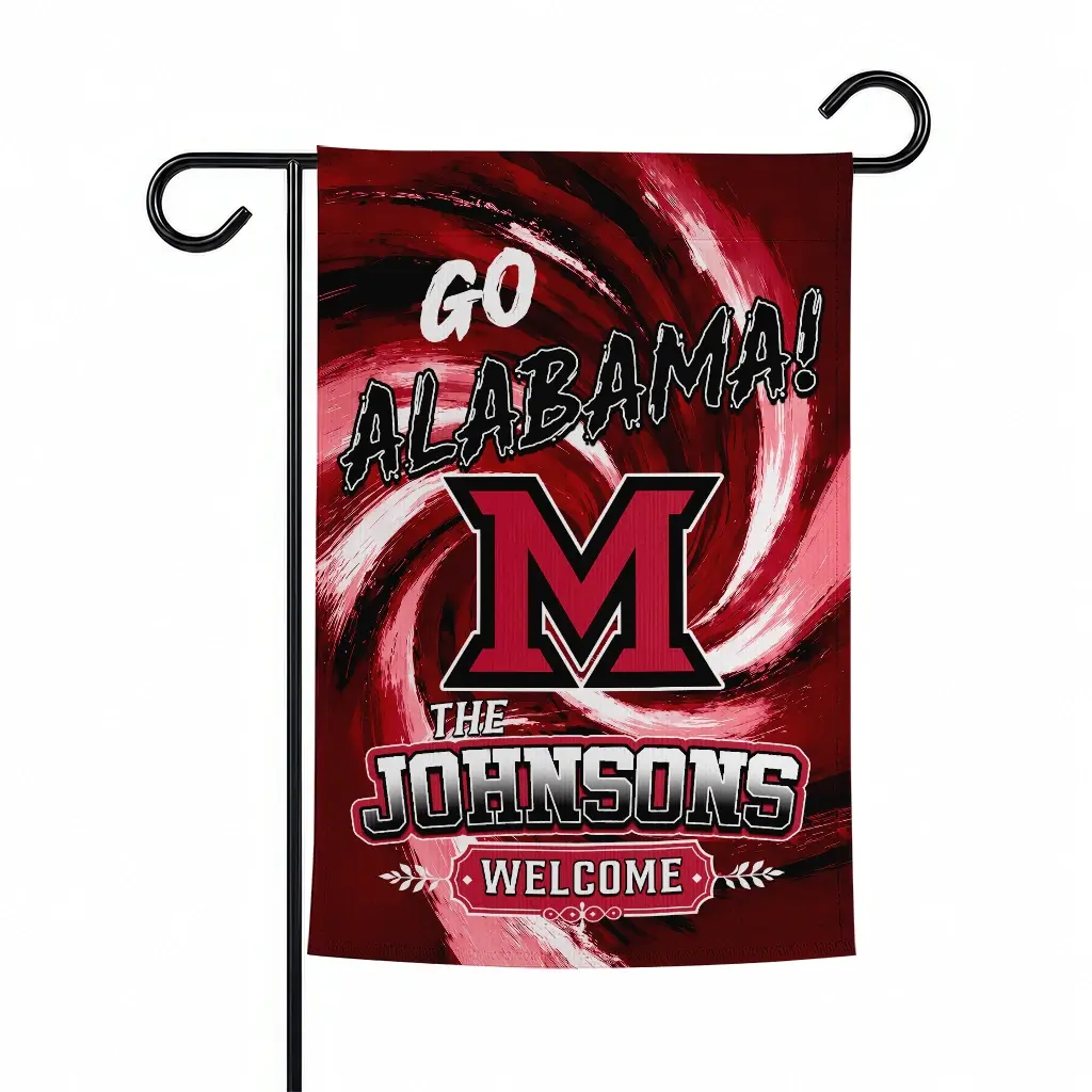 Miami Redhawks Garden Flag Customized Swirl Vortex Red Best Selling Miami Redhawks Garden Flag Customized Swirl Vortex Red Best Selling