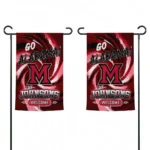 Miami Redhawks Garden Flag Customized Swirl Vortex Red Best Selling