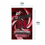 Miami Redhawks Garden Flag Customized Swirl Vortex Red Best Selling