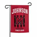 Miami Redhawks Garden Flag Personalized Distressed Stripes Red Best Selling