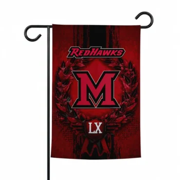 Miami Redhawks Garden Flag Personalized Laurel Wreath Red Best Selling