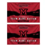 Miami Redhawks House Flag Custom Brushed Streaks Red Best Selling