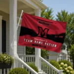Miami Redhawks House Flag Custom Brushed Streaks Red Best Selling