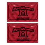 Miami Redhawks House Flag Custom Ornate Border Red Best Selling