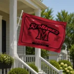 Miami Redhawks House Flag Custom Ornate Border Red Best Selling