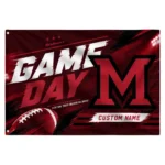 Miami Redhawks House Flag Customized Action Streaks Red Best Selling