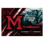 Miami Redhawks House Flag Customized Diagonal Stripes Red Best Selling