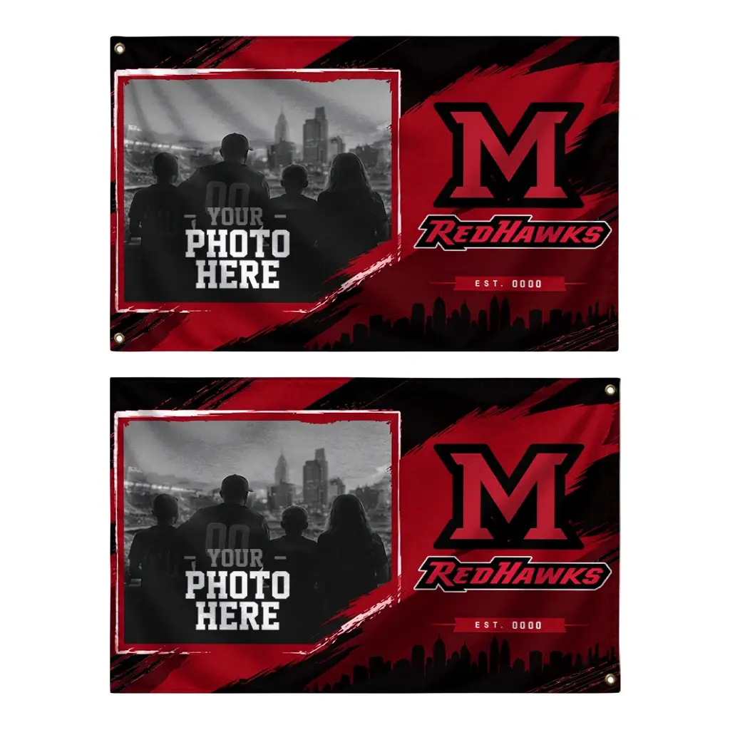 Miami Redhawks House Flag Personalized Framed Photo Red Black Fashion Forward Miami Redhawks House Flag Personalized Framed Photo Red Black Fashion Forward