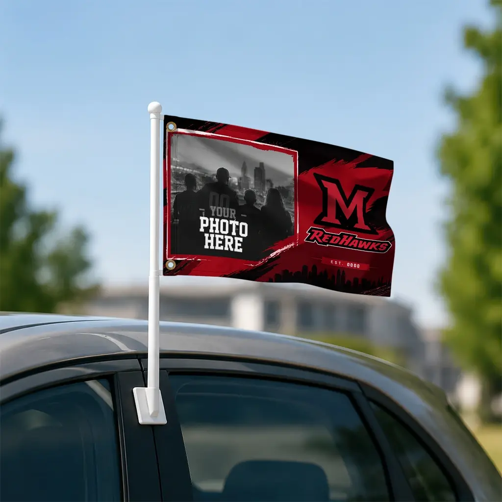 Miami Redhawks House Flag Personalized Framed Photo Red Black Latest Model Miami Redhawks House Flag Personalized Framed Photo Red Black Latest Model