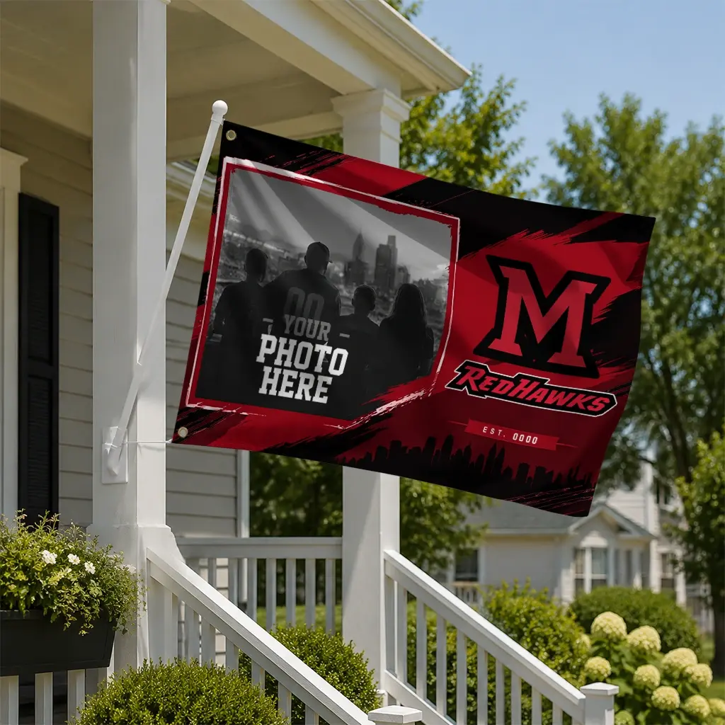 Miami Redhawks House Flag Personalized Framed Photo Red Black New Arrival Miami Redhawks House Flag Personalized Framed Photo Red Black New Arrival