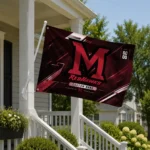 Miami Redhawks House Flag Personalized Speed Slashes Red Best Selling