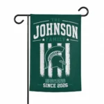 Michigan State Spartans Garden Flag Custom Distressed Stripes Green Best Selling