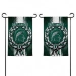 Michigan State Spartans Garden Flag Custom Laurel Wreath Green Best Selling