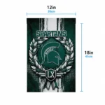 Michigan State Spartans Garden Flag Custom Laurel Wreath Green Best Selling