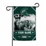 Michigan State Spartans Garden Flag - Custom Photo Frame Green