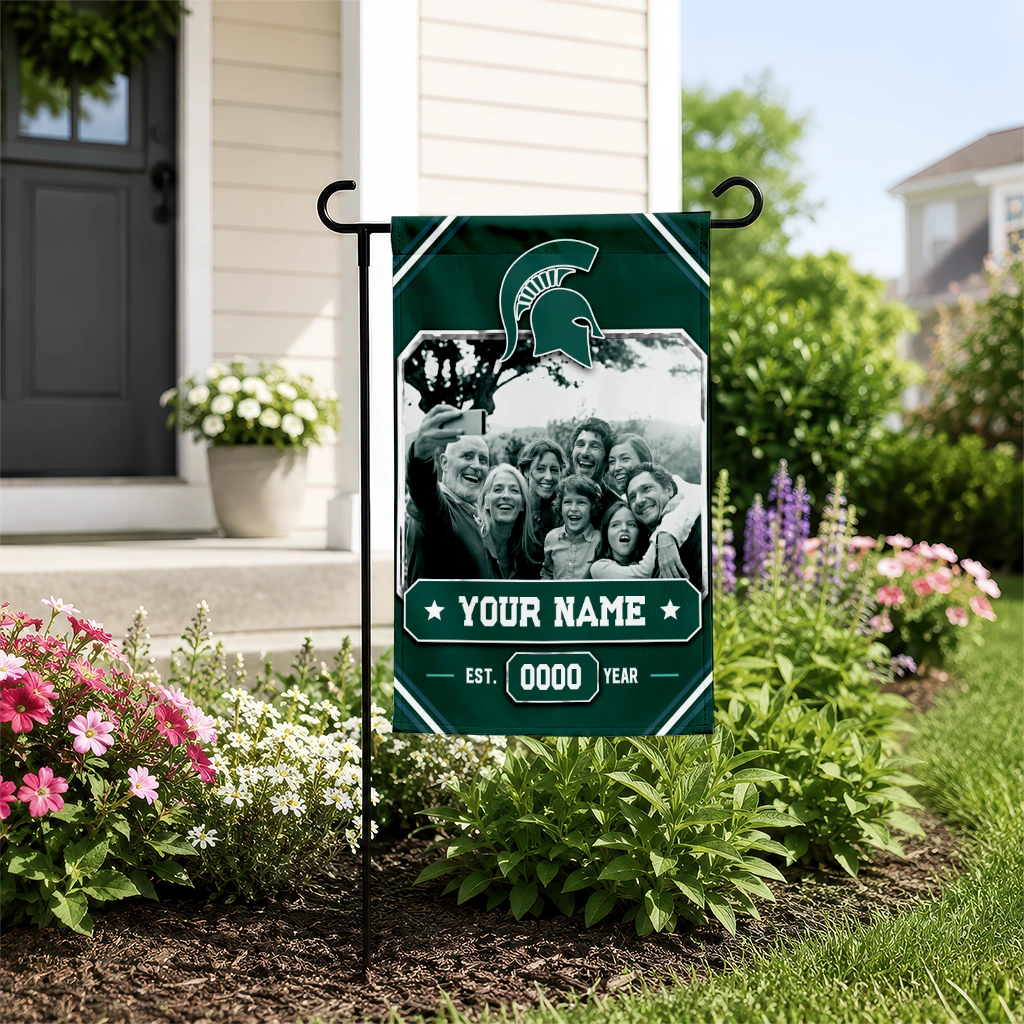michigan-state-spartans-garden-flag-custom-photo-frame-green-new-arrival.webp