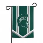 Michigan State Spartans Garden Flag Customized Chevron Stripes Green Best Selling