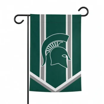 Michigan State Spartans Garden Flag Customized Chevron Stripes Green Best Selling