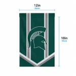 Michigan State Spartans Garden Flag Customized Chevron Stripes Green Best Selling