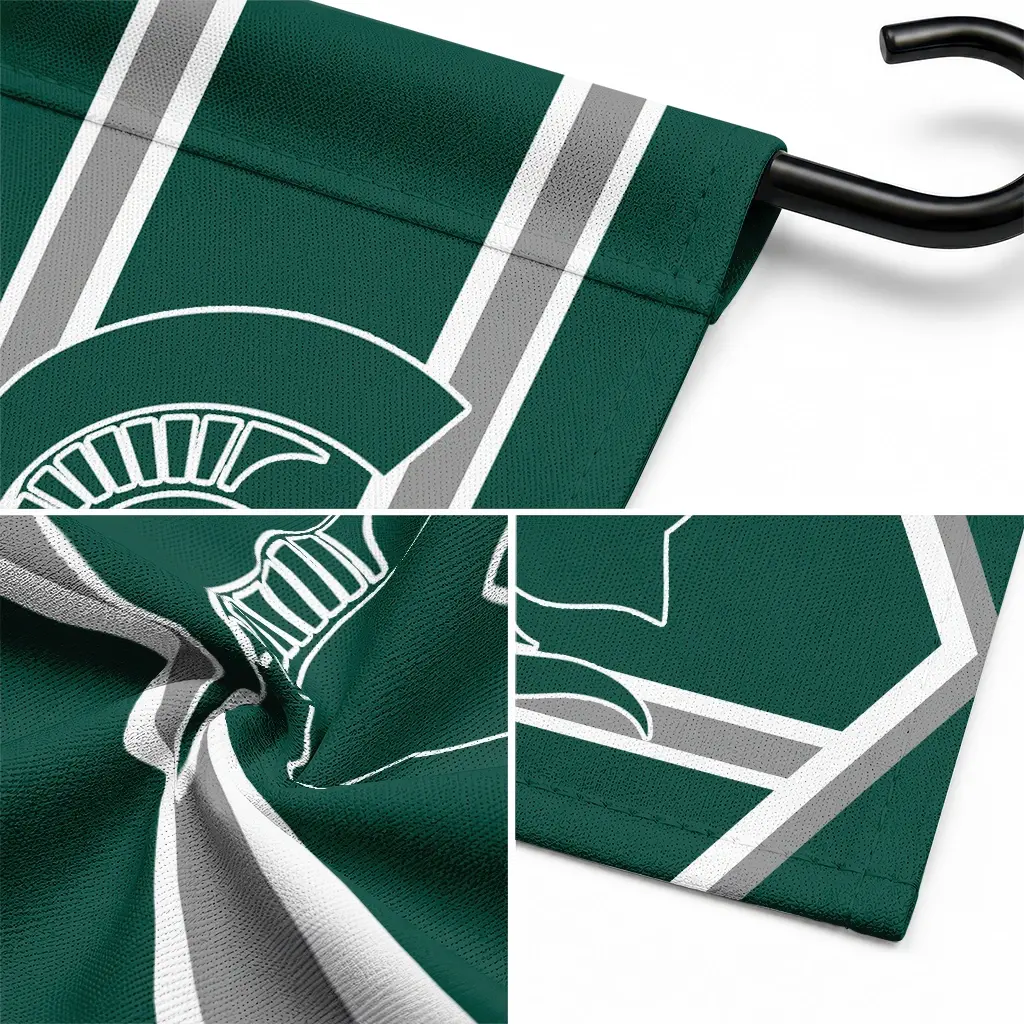 Michigan State Spartans Garden Flag Customized Chevron Stripes Green Latest Model Michigan State Spartans Garden Flag Customized Chevron Stripes Green Latest Model
