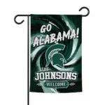 Michigan State Spartans Garden Flag Personalized Swirl Vortex Green Best Selling