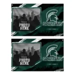 Michigan State Spartans House Flag Custom Framed Photo Green Black Best Selling