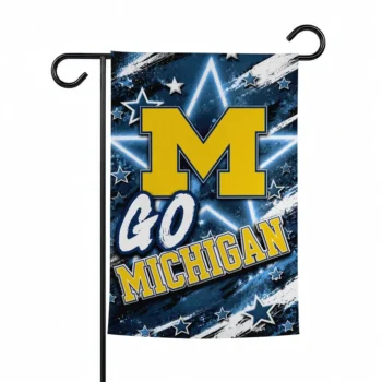 Michigan Wolverines Garden Flag Custom Glowing Star Blue Best Selling