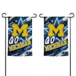 Michigan Wolverines Garden Flag Custom Glowing Star Blue Best Selling