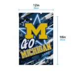Michigan Wolverines Garden Flag Custom Glowing Star Blue Best Selling