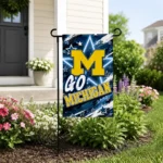 Michigan Wolverines Garden Flag Custom Glowing Star Blue Best Selling