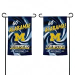 Michigan Wolverines Garden Flag Custom Swirl Vortex Blue Best Selling