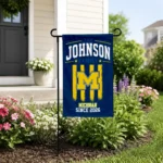Michigan Wolverines Garden Flag Customized Distressed Stripes Blue Best Selling
