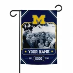 Michigan Wolverines Garden Flag - Customized Photo Frame Blue