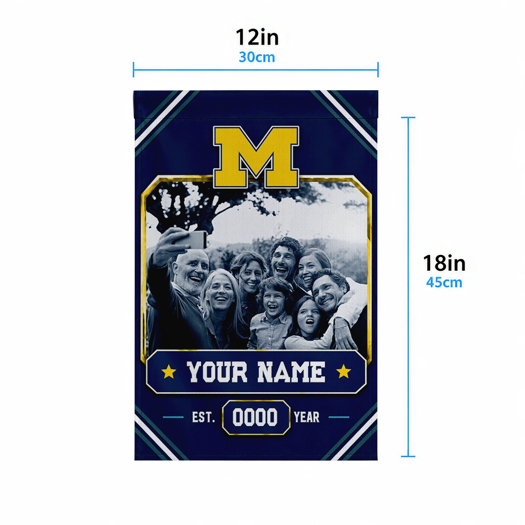 michigan-wolverines-garden-flag-customized-photo-frame-blue-high-quality.webp