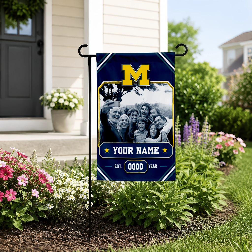 michigan-wolverines-garden-flag-customized-photo-frame-blue-new-arrival.webp