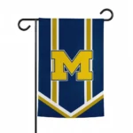 Michigan Wolverines Garden Flag Personalized Chevron Stripes Blue Best Selling