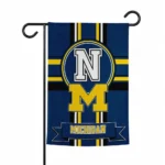 Michigan Wolverines Garden Flag Personalized Circle Medallion Blue Best Selling