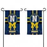 Michigan Wolverines Garden Flag Personalized Circle Medallion Blue Best Selling