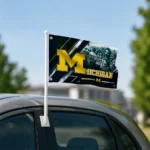 Michigan Wolverines House Flag Custom Diagonal Stripes Blue Best Selling