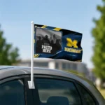Michigan Wolverines House Flag Customized Framed Photo Blue Black Best Selling